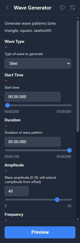 Wave Generator tool
